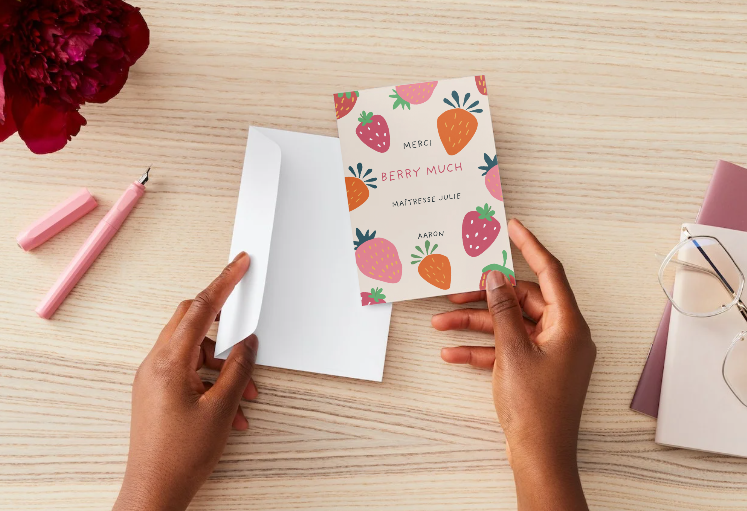 Carte "Merci maîtresse" Berry