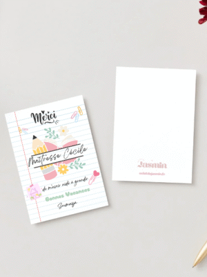 Carte "Merci maîtresse" École