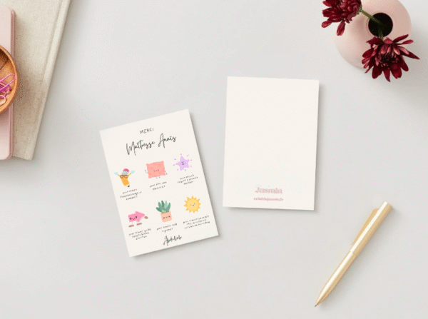 Carte "Merci maîtresse" Cute