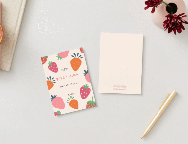 Carte "Merci maîtresse" Berry