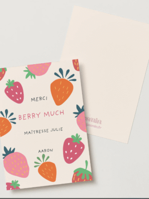 Carte "Merci maîtresse" Berry