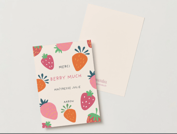 Carte "Merci maîtresse" Berry