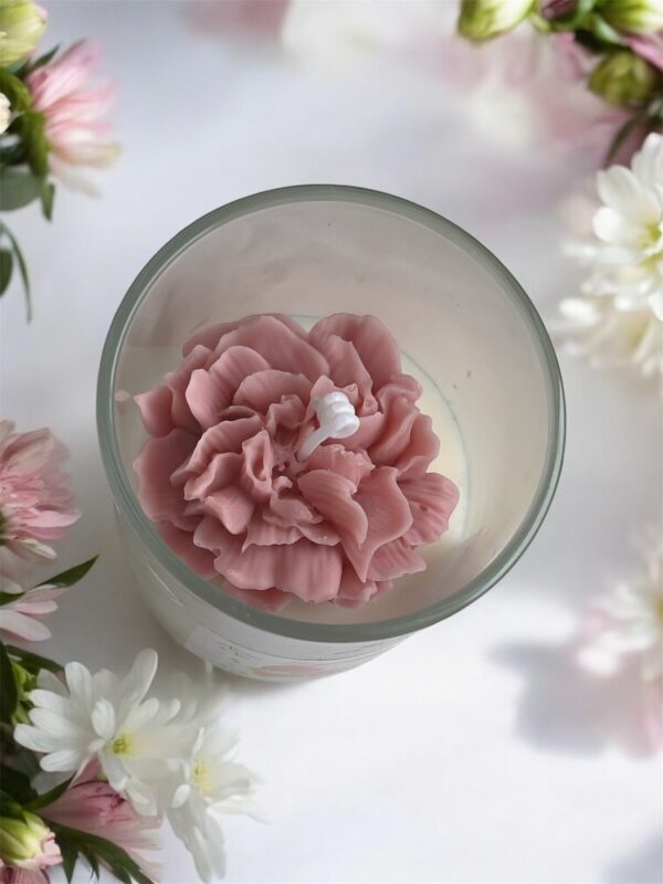 Bougie Fleur d’Oeillet Merci Maîtresse